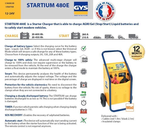 Gys startium 480e agm - startium, stop