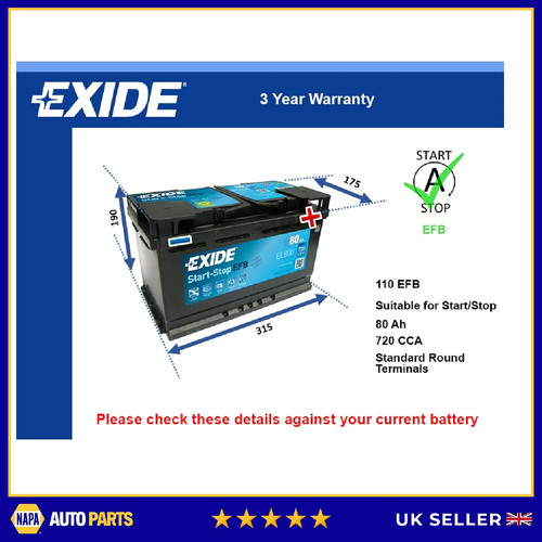 Efb battery fits dodge - efb,