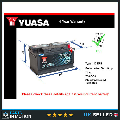 Efb battery fits dodge - battery,