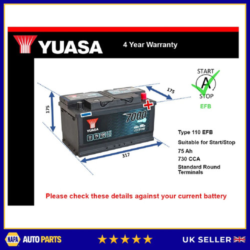Efb battery fits dodge - battery,