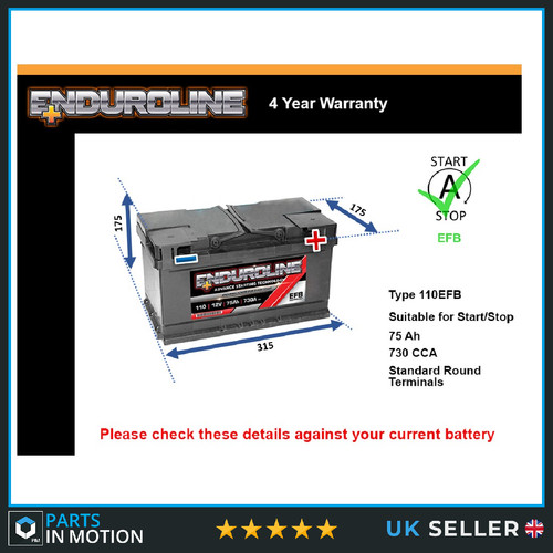 Efb battery fits - efb, dodge